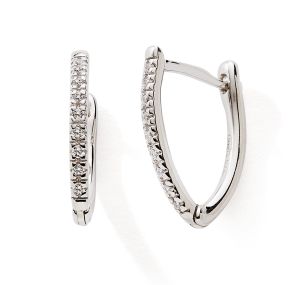 Boucles D'oreilles Zirconium Cristal Rond Argent Rhodié Tailles Au CHOIX
