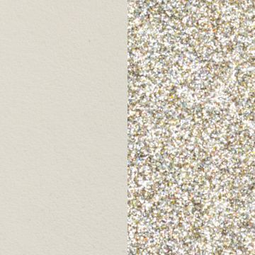 Les Georgettes - Cuir 40Mm Creme Paillettes Dorées