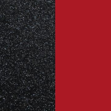 Les Georgettes - Cuir D.25Mm Paillettes Noir Rouge