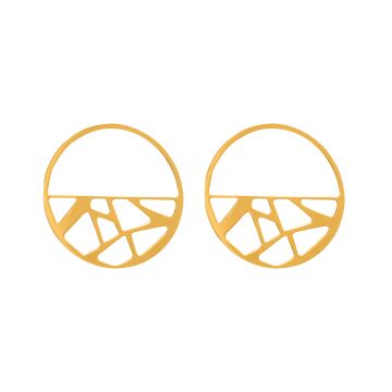 Les Georgettes - Boucles D'Oreilles Doré Girafe 43Mm