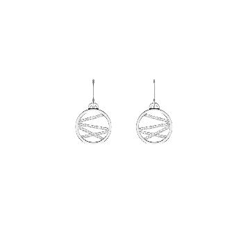Les Georgettes - Boucles D'Oreilles Argentées Liens 16Mm