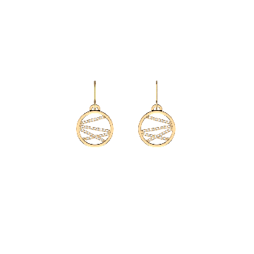 Les Georgettes - Boucles D'Oreilles Doré Liens 16Mm