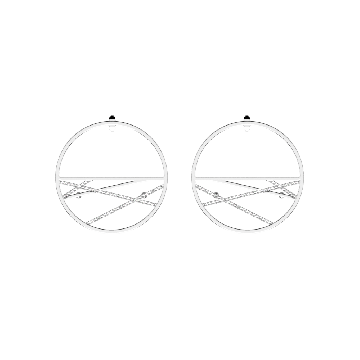 Les Georgettes - Boucles D'Oreilles Argentées Liens 43Mm