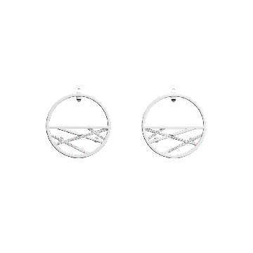 Les Georgettes - Boucles D'Oreilles Argentées Liens 30Mm