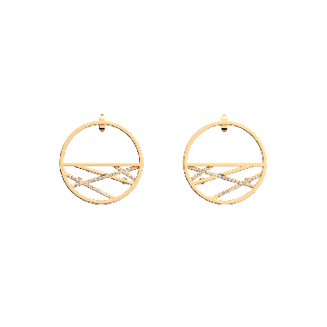 Les Georgettes - Boucles D'Oreilles Doré Liens 30Mm