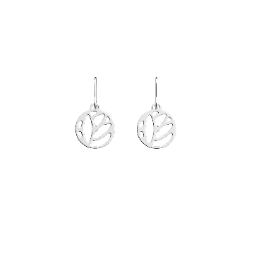 Les Georgettes - Boucles D'Oreilles Argentées Lotus 16Mm
