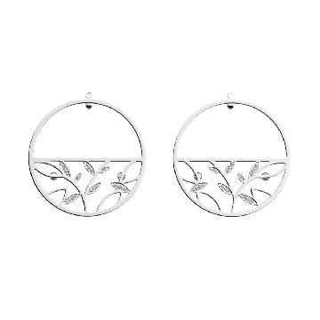 Les Georgettes - Boucles D'Oreilles Argentées Arbre De Vie 43Mm