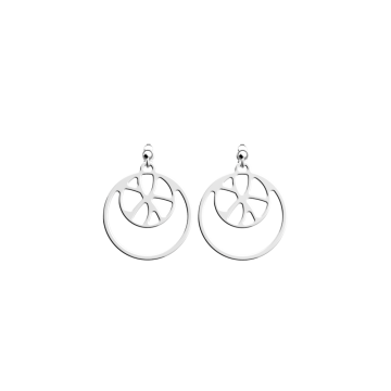 Les Georgettes - Boucles D'Oreilles Argentées Nénuphares 16 25Mm