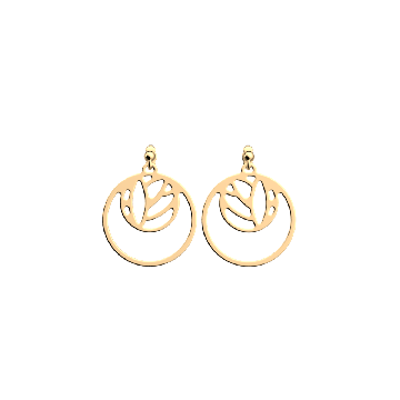 Les Georgettes - Boucles D'Oreilles Doré Lotus 16 25Mm