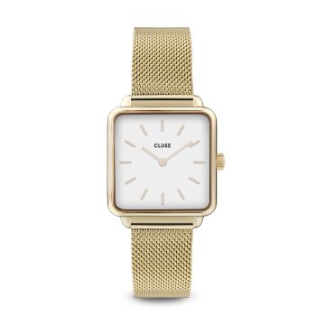 Montre Cluse La Tétragone Mesh White, Gold Colour