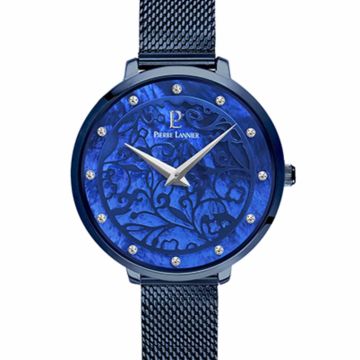 Montre Femme Pierre Lannier EOLIA Cadran Bleu Bracelet Acier Milanais Bleu