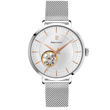 Montre Femme Pierre Lannier AUTOMATIC Cadran Argenté Bracelet Acier milanais Argenté