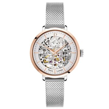 Montre Femme Pierre Lannier AUTOMATIC Cadran Argenté Bracelet Acier milanais Argenté