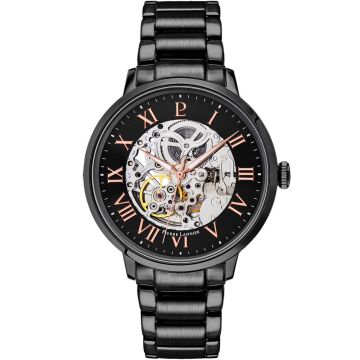 Montre Homme Pierre Lannier AUTOMATIC Cadran Noir Bracelet Acier Noir