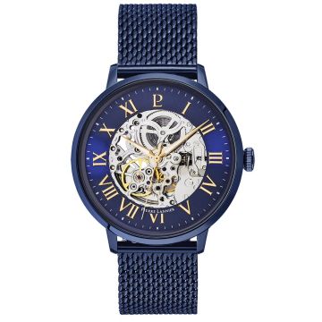 Montre Homme Pierre Lannier AUTOMATIC Cadran Bleu Bracelet Acier milanais Bleu