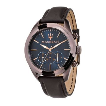 Montre Maserati Traguardo 45Mm Chr Blu Dl Brw St Pvd Brw
