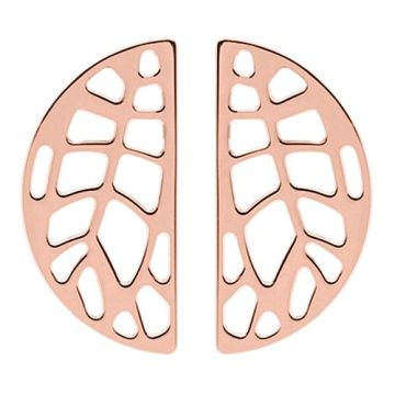 Boucles D'oreilles Rose Fougeres 30mm