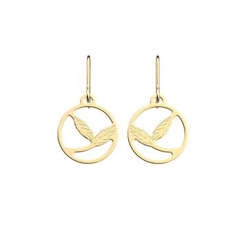 Boucles d'Oreilles Épis de blé, Dormeuses 16 mm, Finition Dorée