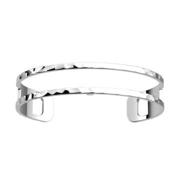 Manchette Pure Martelée 14 mm, Finition argentée