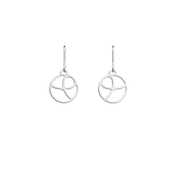 Boucles d'oreilles Valse, Dormeuses 16 mm, Finition Argentée