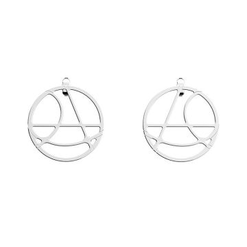 Boucles d'oreilles Valse, Créoles 30 mm, Finition Argentée