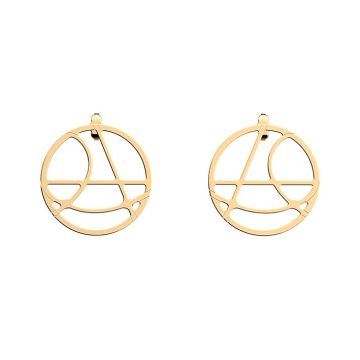 Boucles d'oreilles Valse, Créoles 30 mm, Finition Dorée