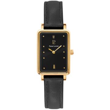 Montre Femme Ariane Cadran Noir Bracelet Cuir Noir