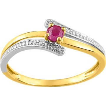 Bague Rubis Or Jaune+Rh