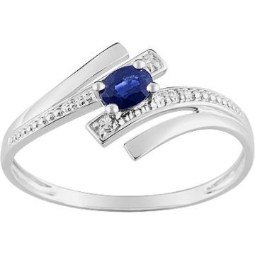 Bague Saphir 0.22c Grain. Illusion Or Blanc