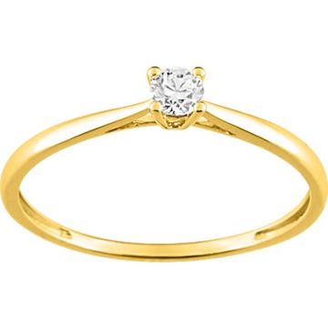 Bague Oxyde De Zirconium Or Jaune