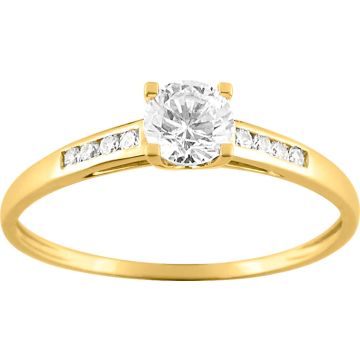 Bague Oxyde De Zirconium Or Jaune