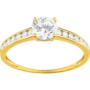 Bague Oxyde De Zirconium Or Jaune
