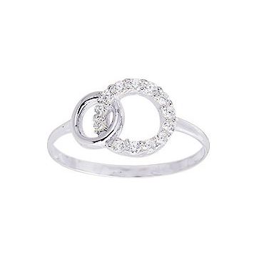 Bague Oxyde De Zirconium Or Blanc