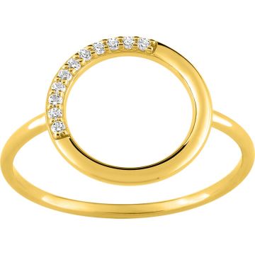 Bague Oxyde De Zirconium Or Jaune