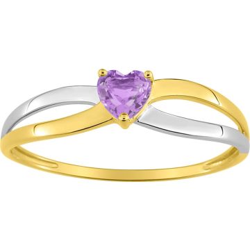 Bague Améthyste  Or Jaune+Rh