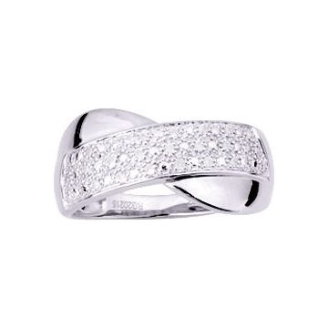 Bague Diamant 0.10ct Gh-P1p2 Or Blanc