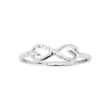 Bague Diamant 0.02ct Gh-P1p2 Or Blanc