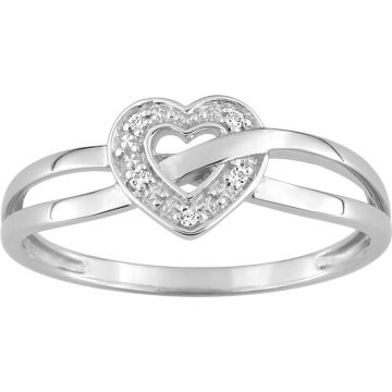 Bague Diamant 0.02ct Gh-P1p2 Or Blanc