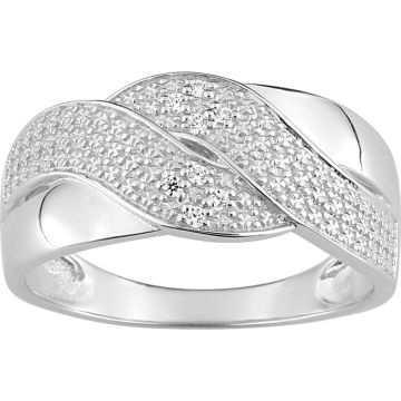 Bague Diamant 0.04ct Gh-P1p2 Or Blanc