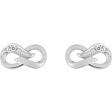 Boucles D'oreilles  Clou Diamant 0.01ct Gh-P1p2 Or Blanc