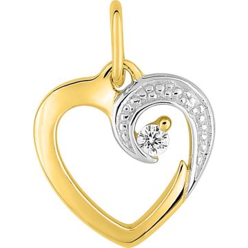 Pendentif Oxyde De Zirconium Or Jaune+Rh