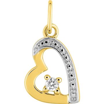 Pendentif Oxyde De Zirconium Or Jaune+Rh
