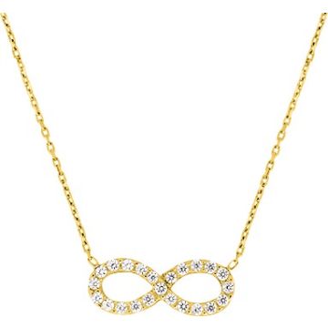 Collier Oxyde De Zirconium Or Jaune