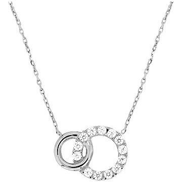 Collier Oxyde De Zirconium Or Blanc