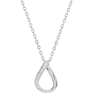 Collier Oxyde De Zirconium Or Blanc