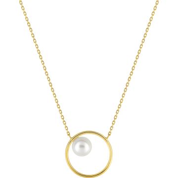 Collier Perle De Culture Eau Douce Or Jaune