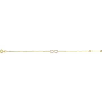 Bracelet Infini Oxyde De Zirconium Or Jaune