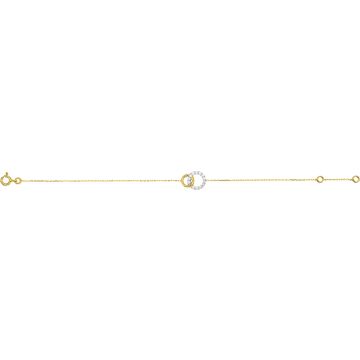 Bracelet Or Jaune+Rh  Oxyde De Zirconium