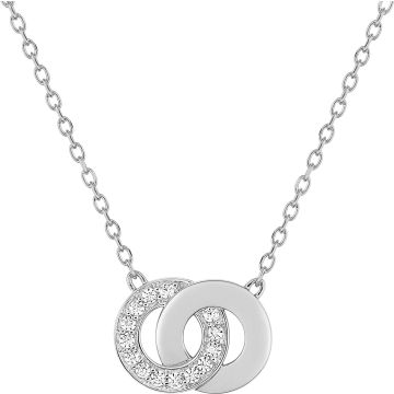 Collier Oxyde De Zirconium Or Blanc