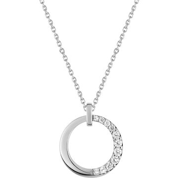 Collier Oxyde De Zirconium Or Blanc